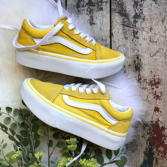 vans platform yellow